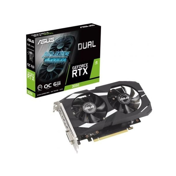 Tarjeta gráfica asus dual geforce rtx 3050 oc edition/ 6gb gddr6 D