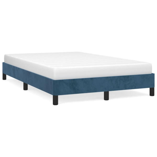 Estrutura de cama em veludo azul escuro 120x190 cm D