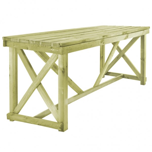 Mesa de jardín de madera 160x79x75 cm D