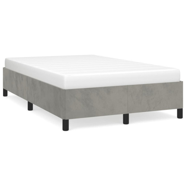 Estrutura da cama veludo cinza claro 120x190 cm D