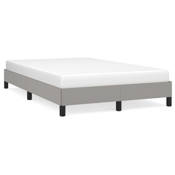 Estrutura de cama em tecido cinza claro 120x190 cm D