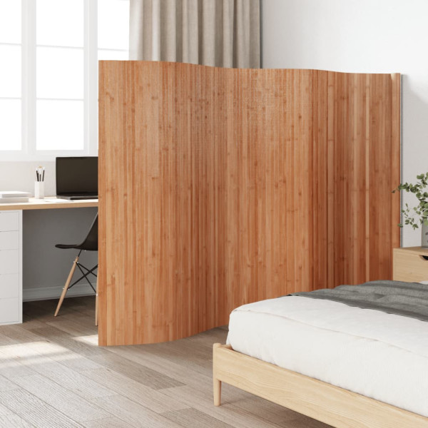 Biombo divisor de bambu de cor natural 165x400 cm D