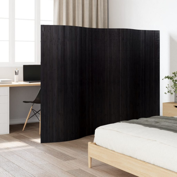 Biombo divisor de bambu preto 165x250 cm D