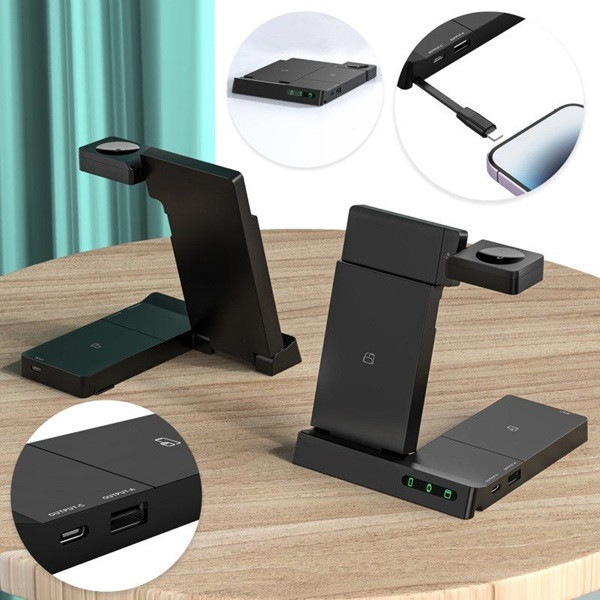 Cargador inalámbrico muvit mcwir0011/ 1xusb tipo-c/ 1 x usb/ 20w M 3