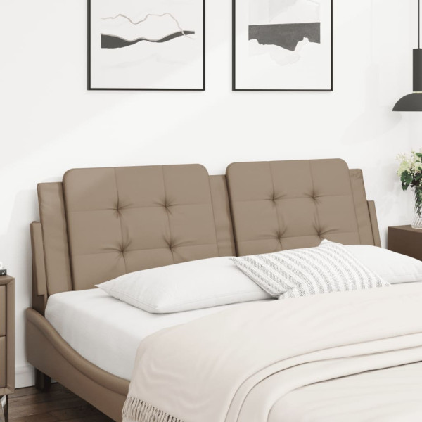 Cabeça de cama acolchoado couro sintético cappuccino 160 cm D