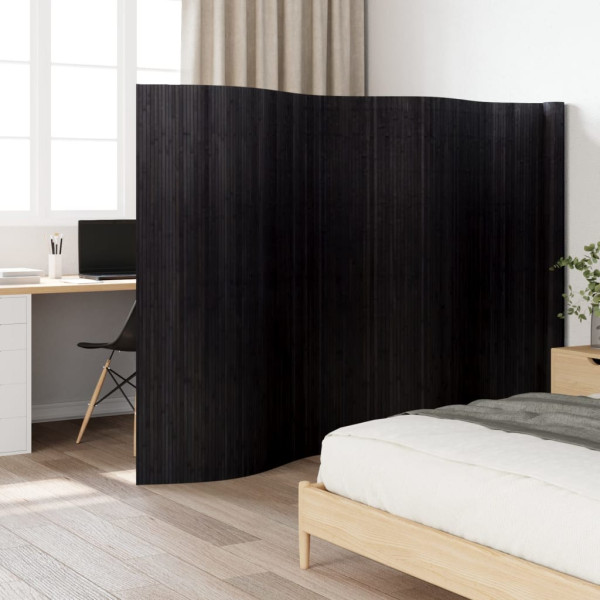 Biombo divisor de bambu preto 165x600 cm D