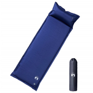 Colchón camping autoinflable con almohada integrada azul marino D