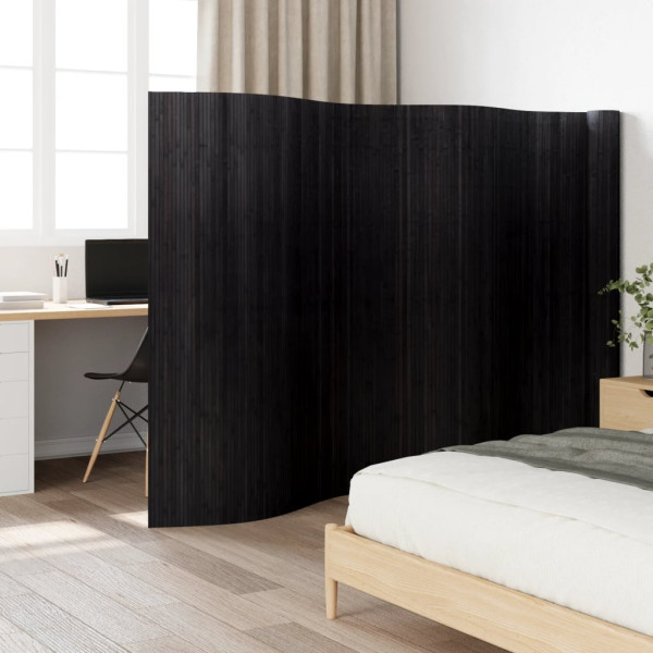 Biombo divisor de bambu preto 165x800 cm D