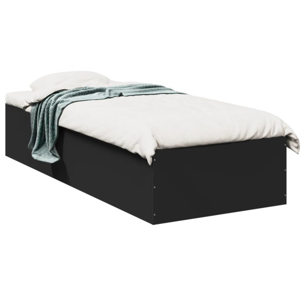 Estrutura de cama em madeira preta 75x190 cm D