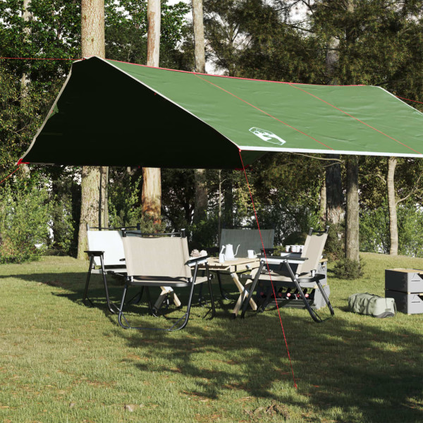 Lona de camping impermeable verde 420x440 cm D