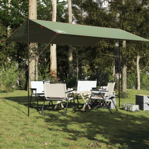 Lona de camping impermeable verde 400x294 cm D