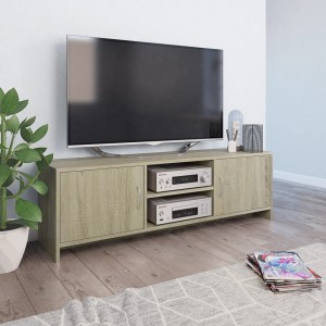 Mobiliário de TV madeira contraplacada cor de carvalho 120x30x37.5cm D
