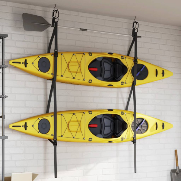 Correas de almacenamiento de kayak dobles y clips de remo 50 kg D