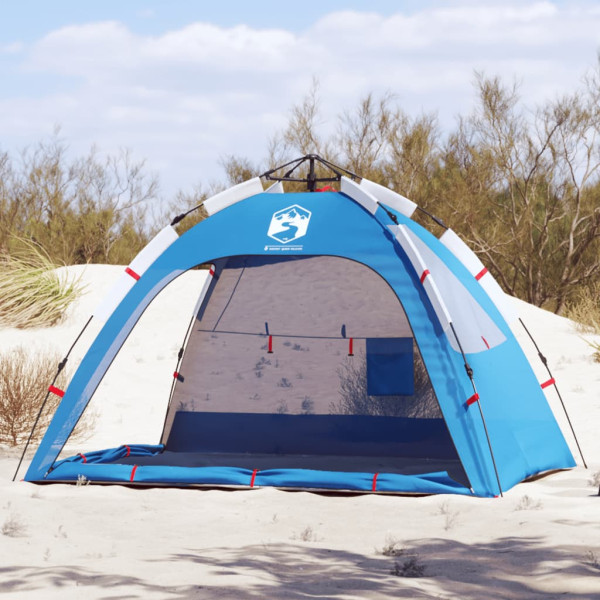 Tenda de praia 2 pessoas à prova d'água de abertura rápida azul D