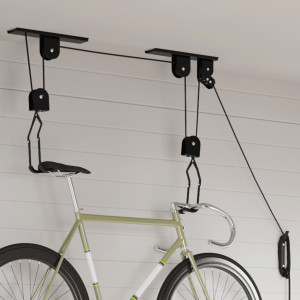 Elevadores de bicicletas con montaje en techo 2 unidades 20 kg D