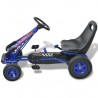 Kart con pedales asiento ajustable azul 2