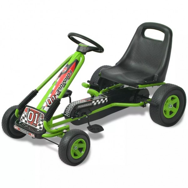 Kart con pedales asiento ajustable verde D
