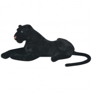 Caballo De Juguete De Pie De Peluche Negro Vidaxl con Ofertas en