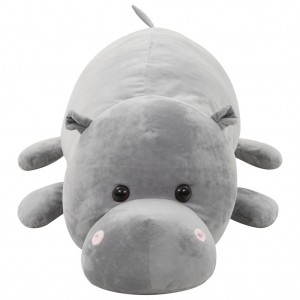 Hipopótamo de peluche gris H