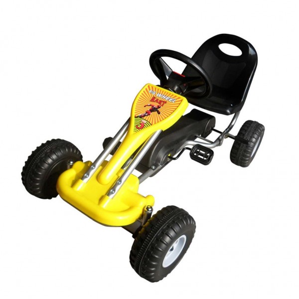 Kart correpasillos con pedales amarillo D