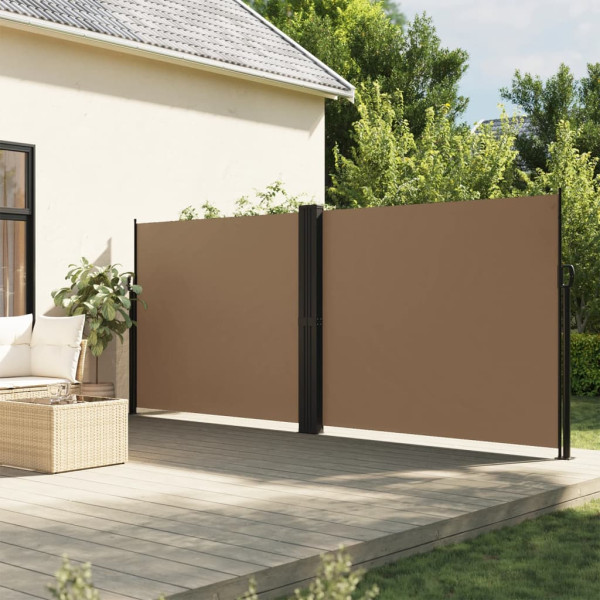 Toldo lateral retráctil gris taupe 160x600 cm D