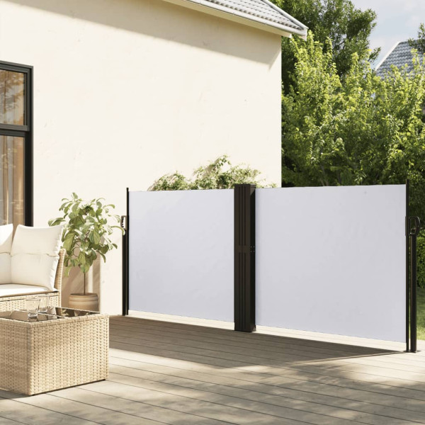 Toldo lateral retráctil blanco 120x1000 cm D