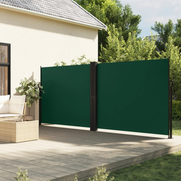 Toldo lateral retráctil verde oscuro 160x1200 cm D
