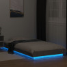 Estructura de cama con luces LED madera gris hormigón 90x200 cm 3