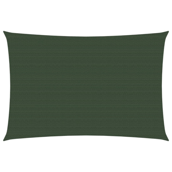 Toldo de vela HDPE verde oscuro 160 g/m² 5x6 m D