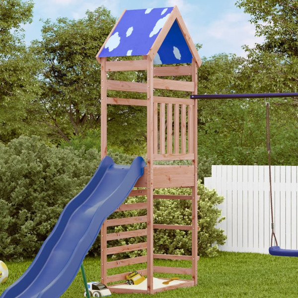 Torre de juegos con pared escalada abeto Douglas 85x52.5x265 cm D