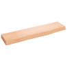 Estante de pared madera de roble tratada marrón claro 40x10x2cm 2