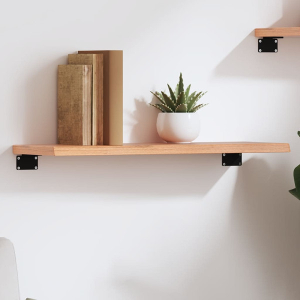 Estante de pared madera de roble tratada marrón claro 60x20x2cm D
