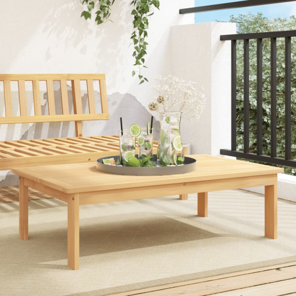 Mesa de jardín madera maciza de acacia 100x60x30 cm Mesa de jardín madera maciza de acacia 100x60x30 cm D