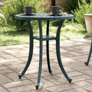 Mesa de jardín aluminio fundido verde Ø48x53 cm D