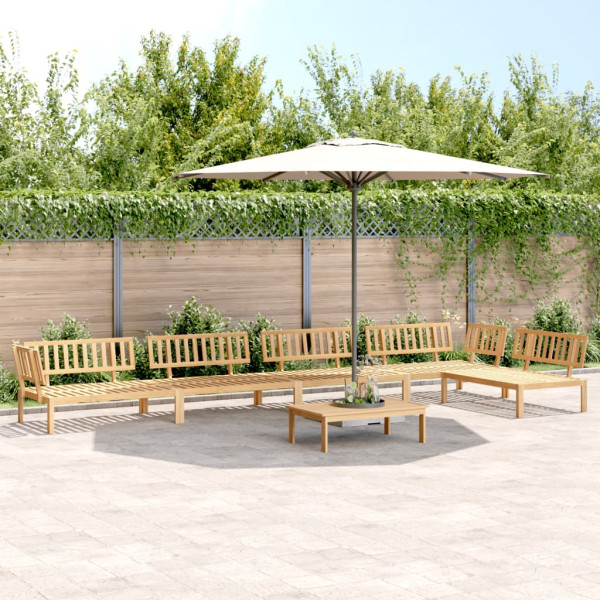 Set de sofás de palets de jardín 6 pzas madera maciza de acacia Set de sofás de palets de jardín 6 pzas madera maciza de acacia D