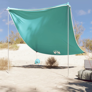 Toldo de praia com âncoras de areia verde 214x236 cm D