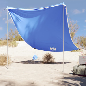 Toldo de praia com âncoras de areia azul 214x236 cm D