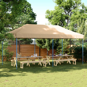 Tienda de fiesta plegable Pop-Up beige 580x292x315 cm D