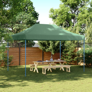 Tenda de festa dobrável pop-up verde 440x292x315 cm D