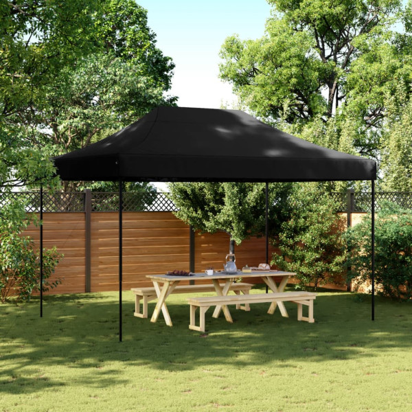 Tenda de festa dobrável pop-up preta 410x279x315 cm D