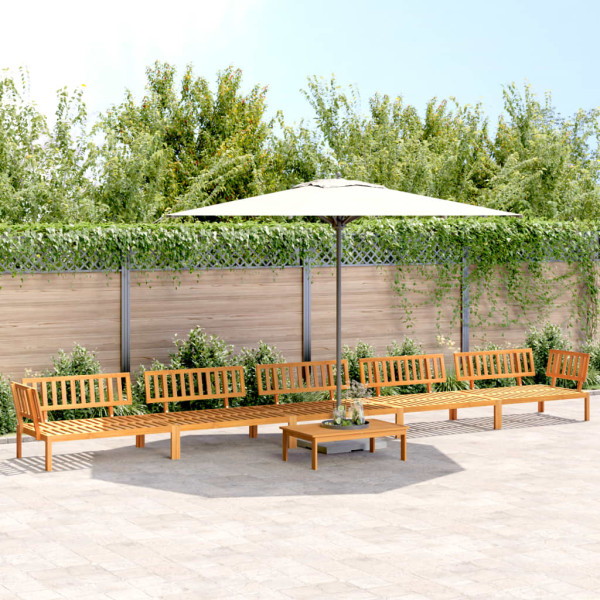Set de sofás de palets de jardín 6 pzas madera maciza de acacia Set de sofás de palets de jardín 6 pzas madera maciza de acacia D