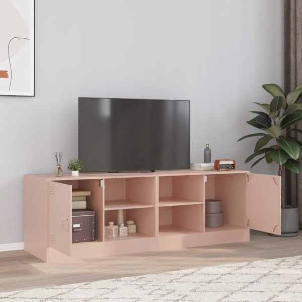 Mobiliário para TV 2 unidades de aço rosa 67x39x44 cm D