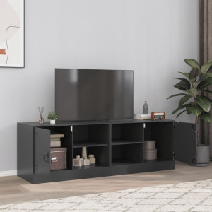 Mobiliário para TV 2 unidades de aço preto 67x39x44 cm D