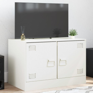 Mueble para TV de acero blanco 67x39x44 cm D