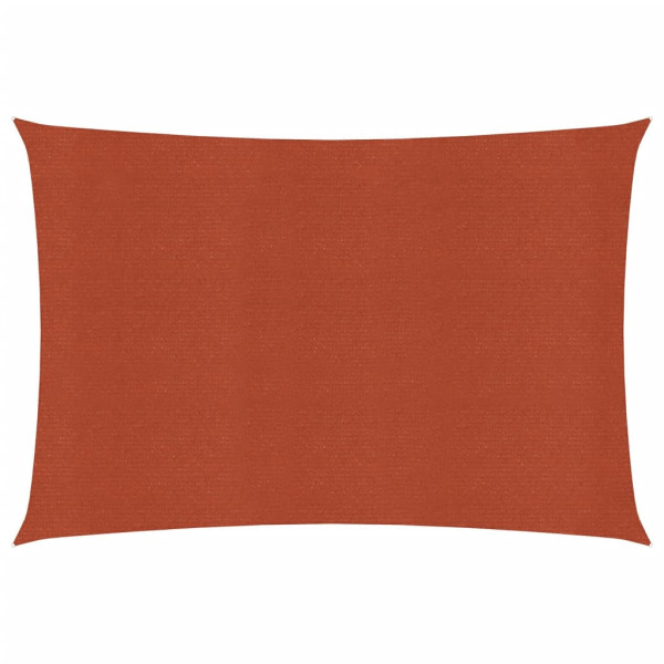 Telhado de vela rectangular HDPE terracota 160 g/m2 3,5x4,5 m D