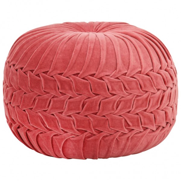 Puf de terciopelo de algodón diseño bata rosa 40x30 cm D