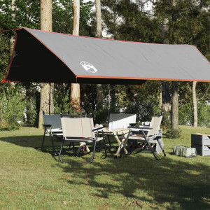 Lona de camping impermeable gris y naranja 500x294 cm D