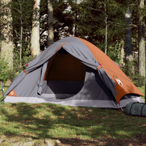 Tenda igloo para 2 pessoas impermeável cinza laranja D