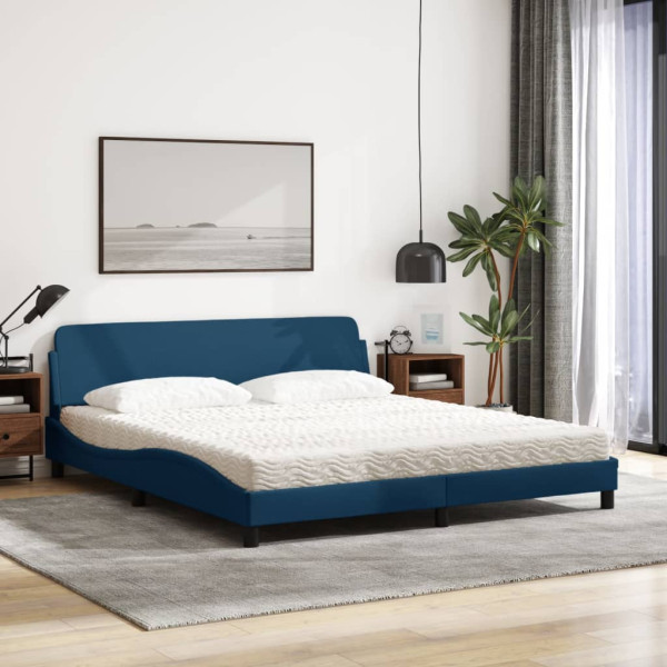 Cama com colchão de tecido azul 180x200 cm M 3