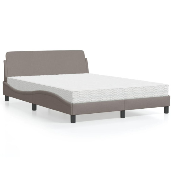 Cama com colchão de tecido cinza taupe 120x200 cm D